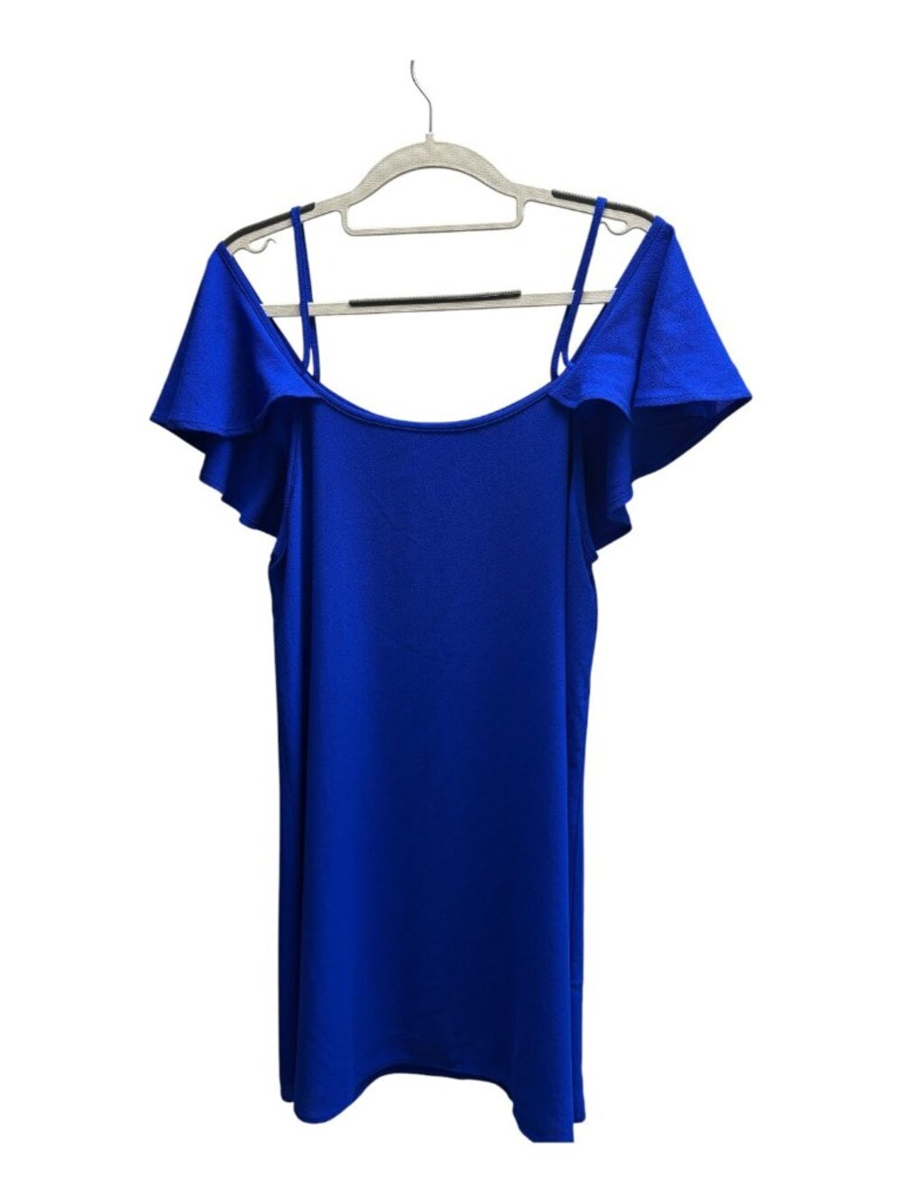 Mary & Mabel Cobalt Blue Cold Shoulder Mini Dress Small Ruffle Sundress